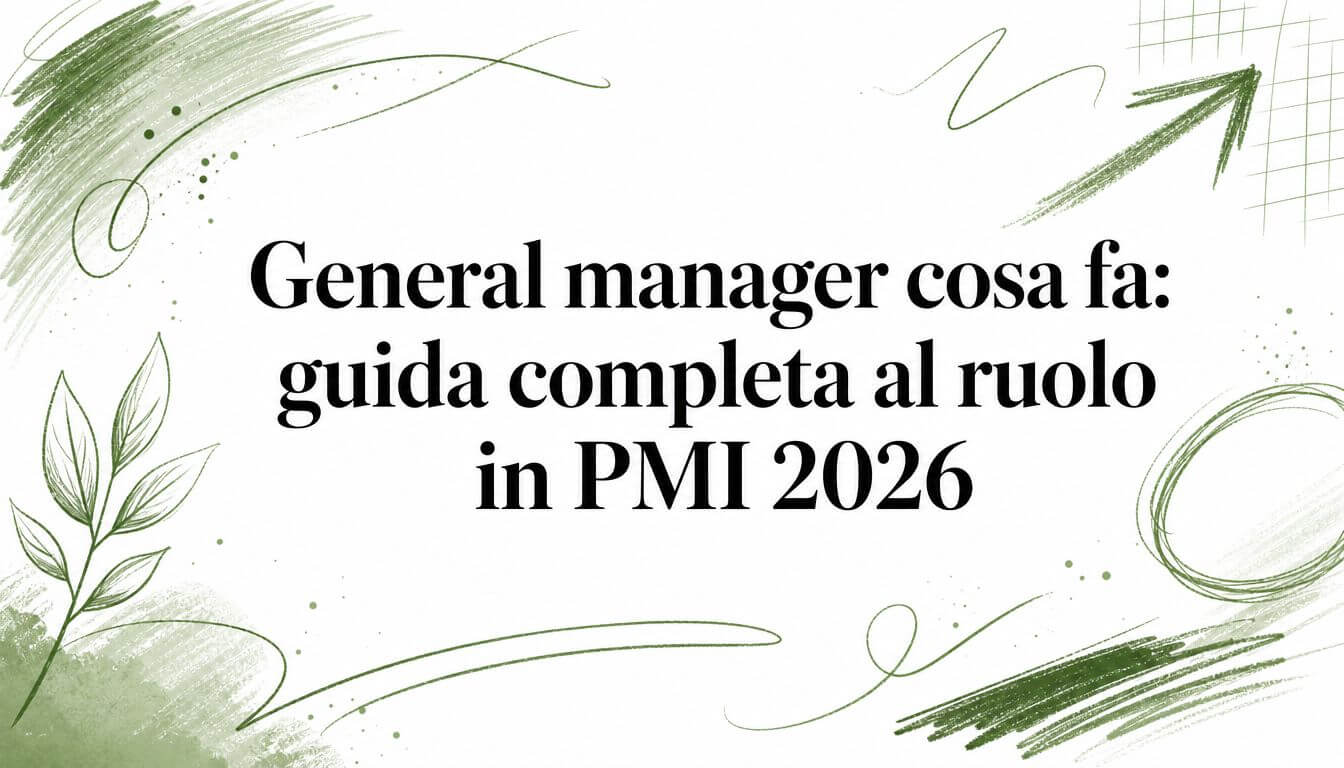 General manager cosa fa: guida completa al ruolo in PMI 2026