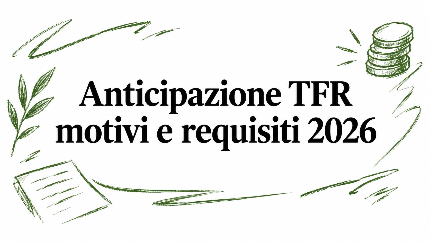 Anticipazione TFR motivi e requisiti 2026
